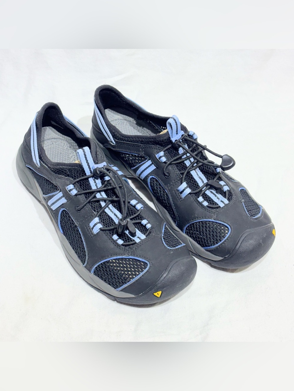 KEEN Womens Size 9.5 Black Blue Slip On Water Hiking Shoes Outdoor Comfort